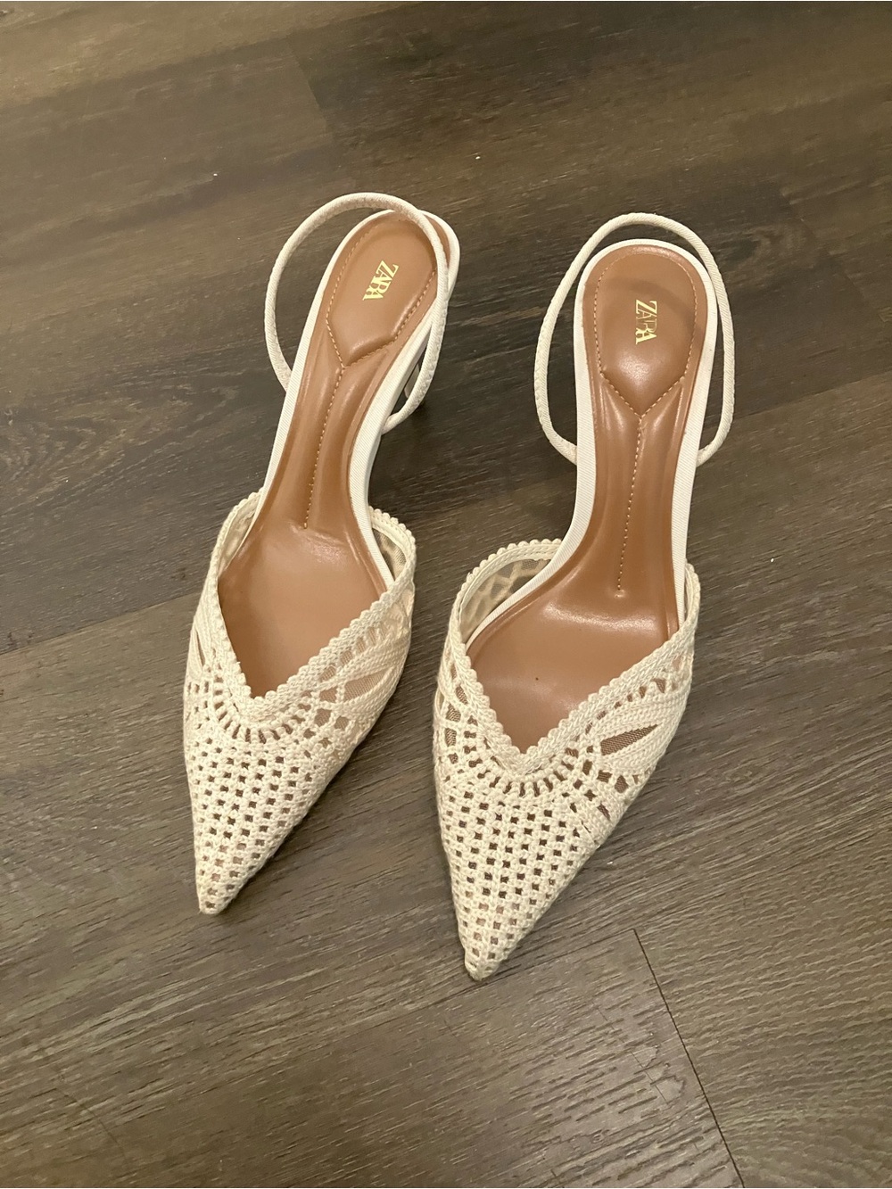 Zara off white heels size 7.5